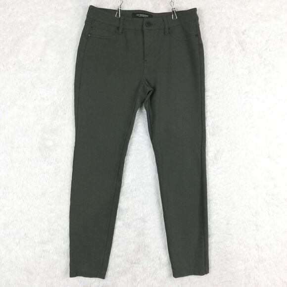 Liverpool Womens Pants Skinny Ankle Black Olive Stretch Faux Pockets Mid Rise 6 - Picture 1 of 12